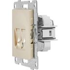 Розетка компьютерная встраиваемая Gusi Electric без заземления RJ45/RJ12 цвет шампань