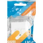 Компьютерная розетка встраиваемая Gusi Electric Ugra RJ45 без заземления цвет белый