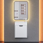 Мебель для ванной комнаты Uperwood Modul 50 см подвесная, с дверцей, матовая белая, графит