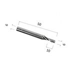 Фреза DJTOL ACL1LX6410 cпиральная однозаходная (по алюминию)