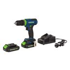 Дрель-шуруповерт аккумуляторная ударная Rockfield RF2052K, 20 В Li-ion 2x2 Ач