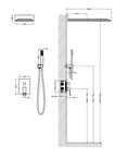 Встраиваемый душевой комплект с верхним душем Timo Briana SX-7139/03SM черный