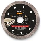 Диск алмазный по керамограниту Rage 605124 сплошной 125x22.2x1.2 мм