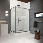 Душевой уголок Vegas-Glass 160x100 ZP+ZPV Protec 160*100 06 crystalvision профиль GunMetal, стекло crystalvision