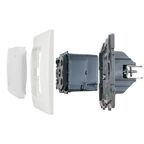 Диммер нажимной универсальный LED - Legrand Etika - 400Вт без нейтрали - белый