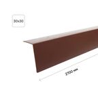 Угол ПВХ 30x30x2700 мм цвет коричневый