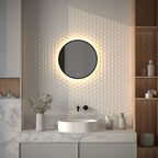 Зеркало Defesto LED 12W теплый свет AURA D 50 см