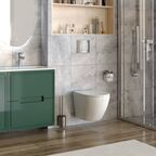 Комплект Унитаз подвесной Taliente Amato безободковый + Инсталляция Grohe Rapid SL + Кнопка смыва хром