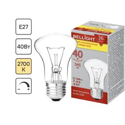 Лампа накаливания Bellight E27 36 В 40 Вт гриб 545 лм теплый белый цвет света для диммера