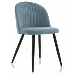 Стул Woodville на металлокаркасе Gabi 1 light blue / black 15109