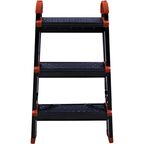 Стремянка-табурет стальная Zalger 9901-03Ч 3 ступени, двухсторонняя, максимальная нагрузка 120 кг