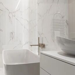 Керамогранит Arcadia Ceramica Statuario Mires New 60x60 см 1.44 м² полированный цвет белый