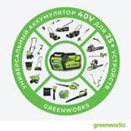 Триммер аккумуляторный GreenWorks G40LTK2 40 В 1x2 Ач АКБ и ЗУ входит в комплект