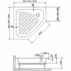 Душевой поддон RGW BT/CL-S 90х90 м