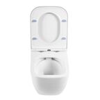 Подвесной унитаз BelBagno Alpina BB10100CHR/SC безободковый, с крышкой микролифт, белый