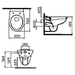 Подвесной унитаз Vitra Normus 9773B003-7201 с крышкой