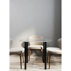 Стол кухонный Delinia Версаль 90x90 см круг стекло цвет черный