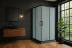 Душевой уголок Royal Bath 115х115 RB HPD-C-BL стекло матовое, профиль черный, без поддона