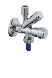Угловой вентиль GROHE комбинированный 1/2″-3/8″ для подключения смесителей, хром (41073000)