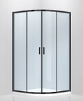 Душевой уголок 100x100 Abber Schwarzer Diamant AG01100B , профиль черный