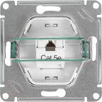 Розетка компьютерная встраиваемая Systeme Electric Glossa RJ45 cat 5E цвет молочный