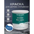 Краска по дереву акриловая для фасадов и внутренних работ PROFIPAINTS SILVER WOOD FACADE 0.9л , RAL-5017