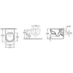 Унитаз подвесной Villeroy&Boch Avento Rimless Pack 5656RS01 с крышкой
