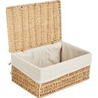 Корзина с крышкой для хранения 24x10.5x14 см бумага цвет бежевый 3 шт