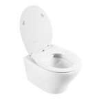 Комплект унитаз с инсталляцией BelBagno Acqua BB340CHR/BB2020SC/BB002-80/BB005-PR-CHROME безободковый, белый, кнопка хром