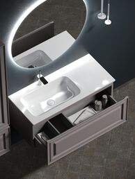 Тумба с раковиной Sancos Very VR100LSM 100 см подвесная, Doha Soft