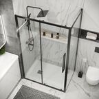 Душевой уголок Grossman Cosmo 100x80 120.K33.02.1080.42.00 без поддона, стекло прозрачное, профиль графит