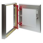 Люк скрытого типа нажимной Хаммер Союз алюминий серый 30x60 см