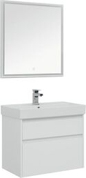 Комплект мебели Aquanet Nova Lite 76 см подвесной (тумба с раковиной и зеркалом)
