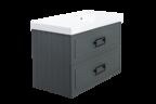 Тумба под раковину La Fenice Cubo Grigio TWIN FNC-01-CUB-G-90-2 90 см серо-зеленый