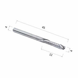 Фреза DJTOL A1FLX412 компрессионная спиральная однозаходная (по дереву, композиту (АКП), пластику)