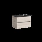 Тумба с раковиной Sancos Urban UR70EG 70 см подвесная, 2 ящика, дуб галифакс натуральный