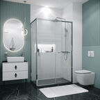 Душевой уголок Grossman Style 120x90 120.K33.05.1290.10.00 без поддона, стекло прозрачное, профиль хром