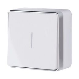 Выключатель одноклавишный с подсветкой Gallant (белый) Werkel W5010101 (a051578)