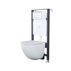 Комплект инсталляция с унитазом Iddis ODDAX01i73 безободковый с микролифтом клавиша цвет хром