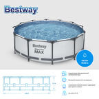 Бассейн каркасный Bestway 366x100 см (56260 )