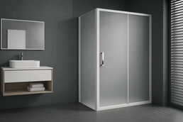 Душевой уголок Royal Bath Accord 165х110 RB 11165HPS-C стекло матовое, профиль белый