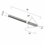 Гравер DJTOL AJ3.6003 прямой конусный (по дереву, композиту (АКП), пластику)