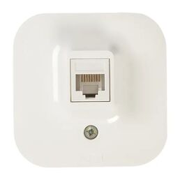Розетка компьютерная RJ45 категория 5e UTP - Legrand Quteo - IP20 накладной монтаж - белый