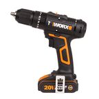 Дрель-шуруповерт аккумуляторная ударная Worx WT375, 20 В Li-ion 2x2 Ач
