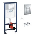 Инсталляция с кнопкой Grohe Solido 38811000 для унитаза 3 в 1, кнопка хром