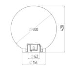 Светильник садово-парковый Svet Анелма белый 420 мм E27 100 Вт IP44 (1200-00010)