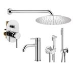 Комплект гигиенического смесителя с верхним душем Plumberia Selection IXO KITZXO15CR53 хром