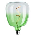 Лампа светодиодная Gauss Filament V140 E27 265 В 5 Вт фигурная 200 лм теплый белый свет цвет зеленый