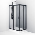 Душевой уголок Am.Pm Gem 120х80 W90G-404-120280-BT стекло прозрачное, профиль черный матовый