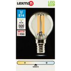 Лампа светодиодная Lexman E14 220-240 В 3.8 Вт шар прозрачная 500 лм нейтральный белый свет